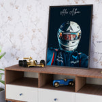 Indlæs billede til gallerivisning Alexander Albon F1 Plakat | Racinglegende på 20+ Verdener
