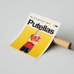 Indlæs billede til gallerivisning Alexia Putellas plakat | Spansk landsholdstrøje i rød og gul med stærk attitude – perfekt til fans af kvindefodbold og Spanien
