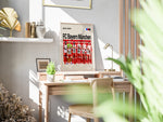 Indlæs billede til gallerivisning Holdfoto | FC Bayern München fodboldplakat 2024-2025 med hele truppen i hvid-røde trøjer – et stilrent valg til væggen hos enhver Bayern-fan.
