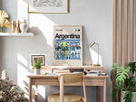 Indlæs billede til gallerivisning Argentina fodbold holdplakat | Officielt holdfoto med blå og hvide trøjer fra 2024-2025 sæsonen, perfekte detaljer og stærk holdenergi
