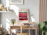 Indlæs billede til gallerivisning Manchester United FC holdfoto plakat | Spillerne i røde hjemmebanetrøjer 2024-2025 med holdskjold foran og fokuserede udtryk.
