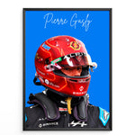 Indlæs billede til gallerivisning Pierre Gasly F1 Plakat | Unikt Design på 20+ Internationale Baner
