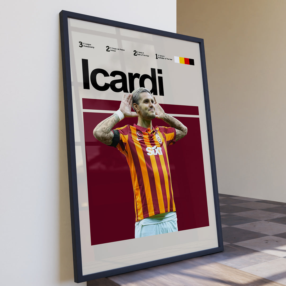 Fodbold plakat | Fodbold plakater | Mauro Icardi Fodbold Plakat | Perfekt til Den Ægte Fan | Plakaty.dk