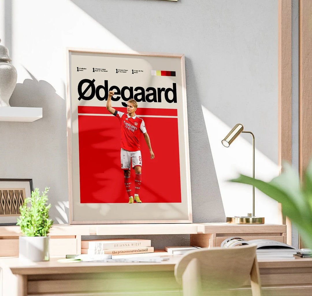 Fodbold plakat | Fodbold plakater | Martin Ødegaard Fodbold plakat | Perfekt til Den Ægte Fodbold Fan | Plakaty.dk