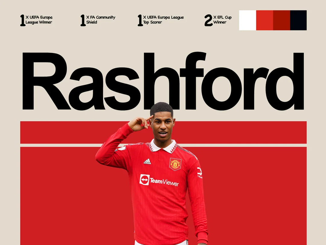 Fodbold plakat | Fodbold plakater | Marcus Rashford Fodbold plakat | Perfekt til Den Ægte Fodbold Fan | Plakaty.dk