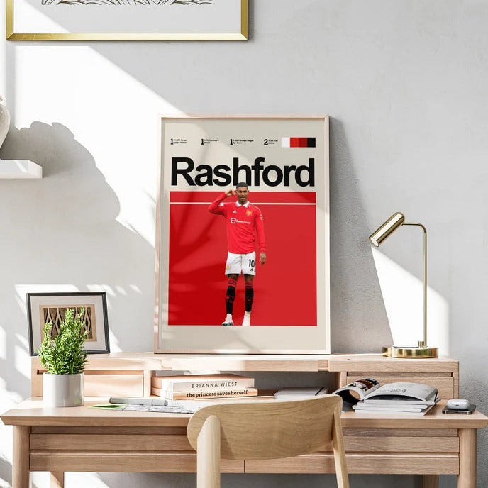 Fodbold plakat | Fodbold plakater | Marcus Rashford Fodbold plakat | Perfekt til Den Ægte Fodbold Fan | Plakaty.dk