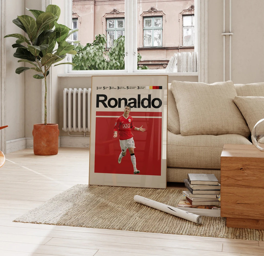 Fodbold plakat | Fodbold plakater | Cristiano Ronaldo Fodbold plakat | Perfekt til Den Ægte Fodbold Fan | Plakaty.dk