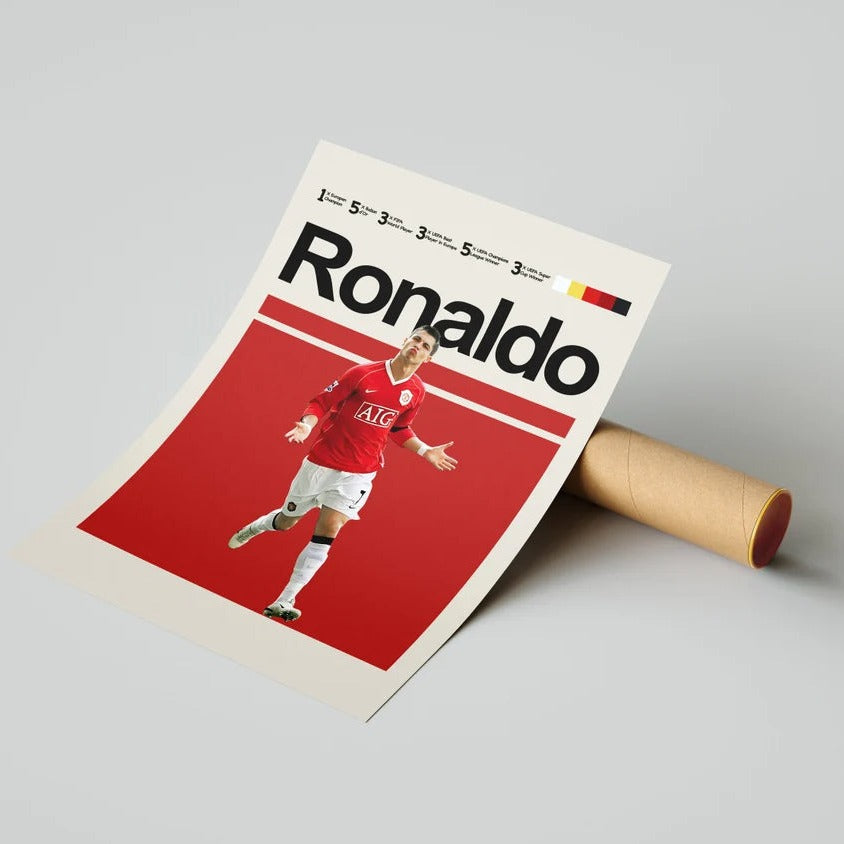 Fodbold plakat | Fodbold plakater | Cristiano Ronaldo Fodbold plakat | Perfekt til Den Ægte Fodbold Fan | Plakaty.dk