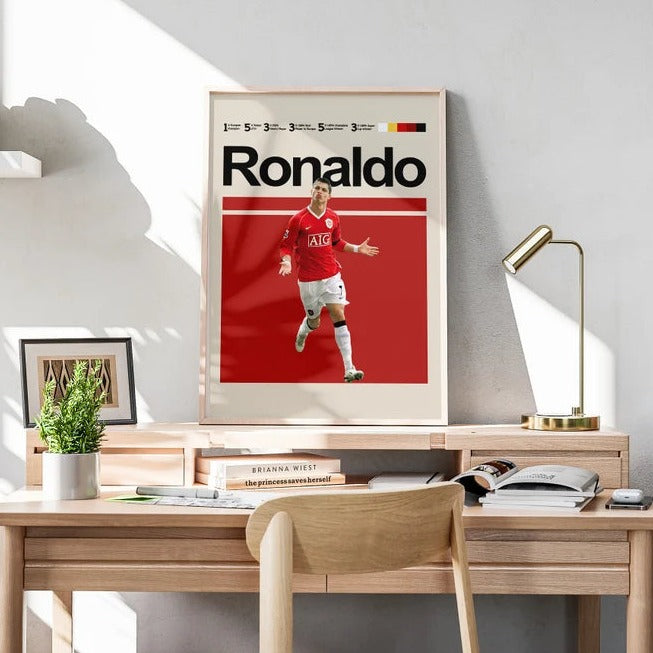 Fodbold plakat | Fodbold plakater | Cristiano Ronaldo Fodbold plakat | Perfekt til Den Ægte Fodbold Fan | Plakaty.dk