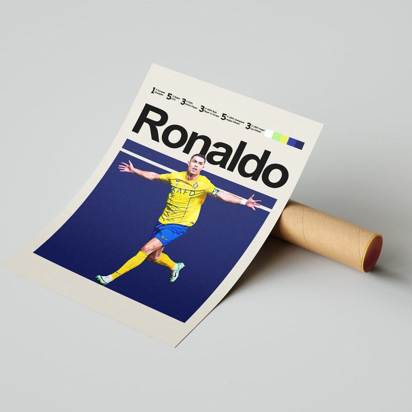 Fodbold plakat | Fodbold plakater | Cristiano Ronaldo Al-Nassr trøje Fodbold plakat | Perfekt til Den Ægte Fodbold Fan | Plakaty.dk