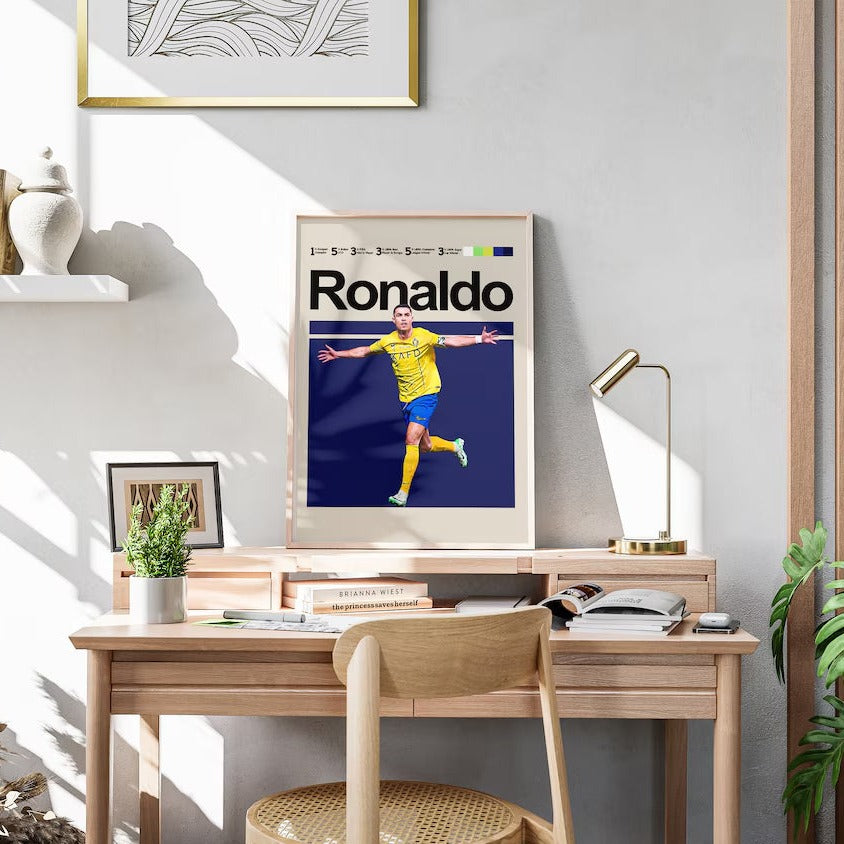 Fodbold plakat | Fodbold plakater | Cristiano Ronaldo Al-Nassr trøje Fodbold plakat | Perfekt til Den Ægte Fodbold Fan | Plakaty.dk