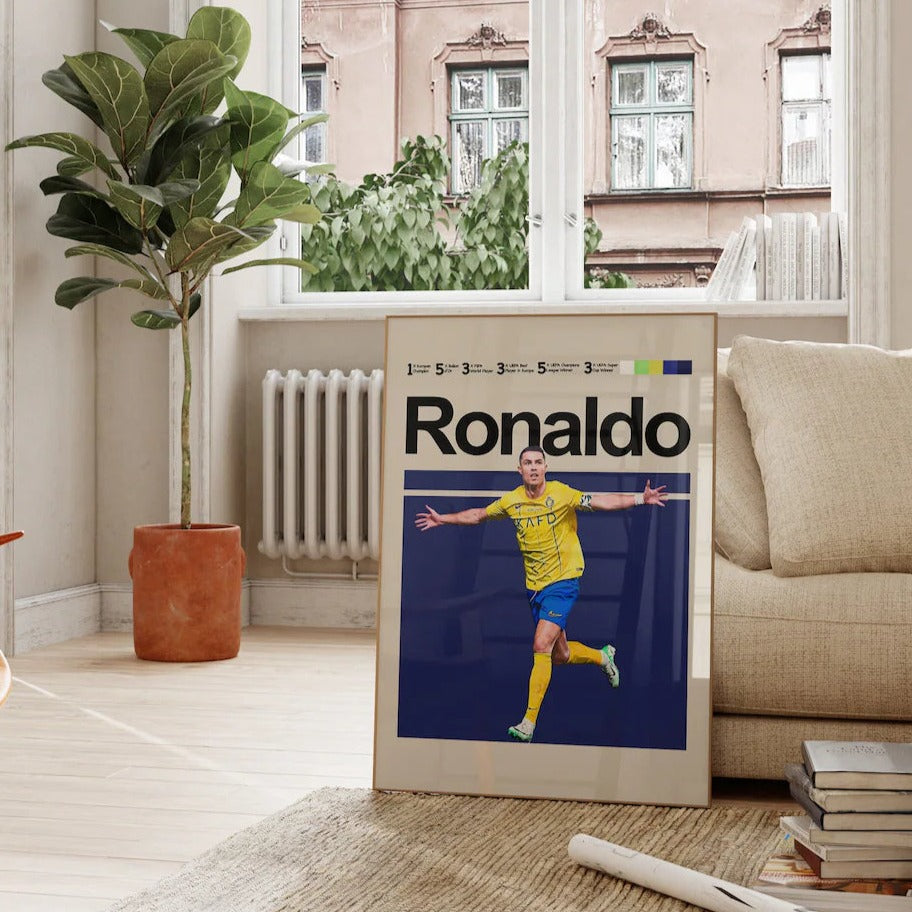 Fodbold plakat | Fodbold plakater | Cristiano Ronaldo Al-Nassr trøje Fodbold plakat | Perfekt til Den Ægte Fodbold Fan | Plakaty.dk