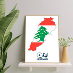 Indlæs billede til gallerivisning Lebanon Plakat | Flag Plakat
