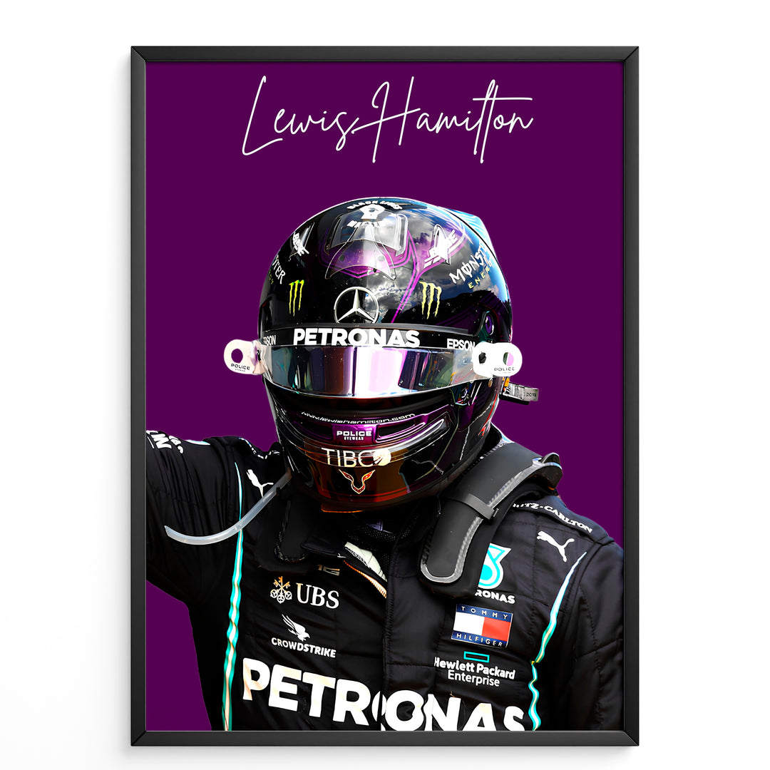 Lewis Hamilton F1 Plakat | Unikt Design på 20+ Internationale Baner