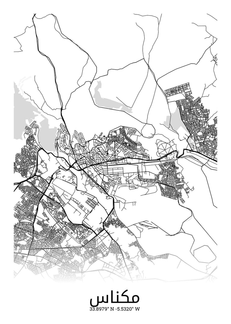 Meknès (arabisk) | Byplakat - Min By