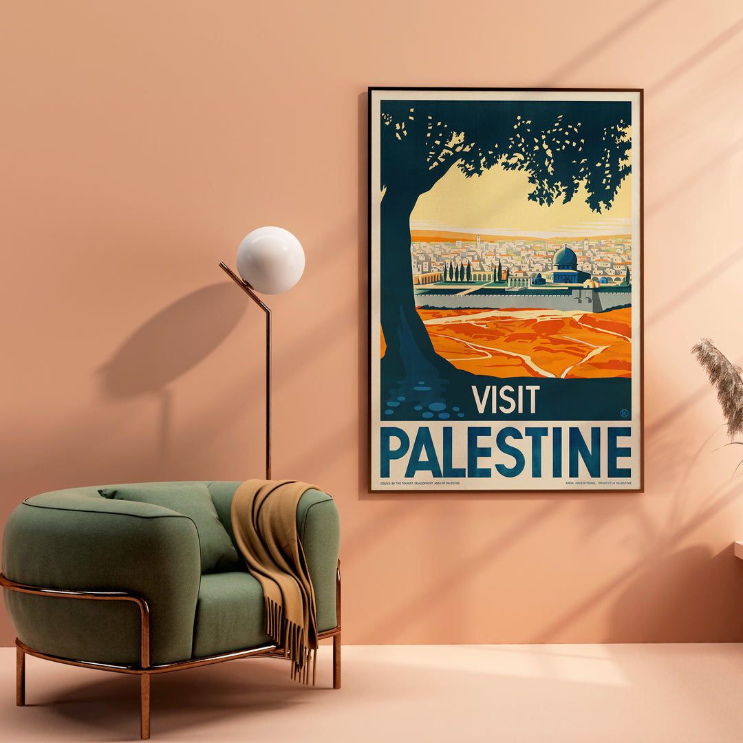 Palestine Vintage Travel Plakat | VINTAGE VISIT PALESTINE