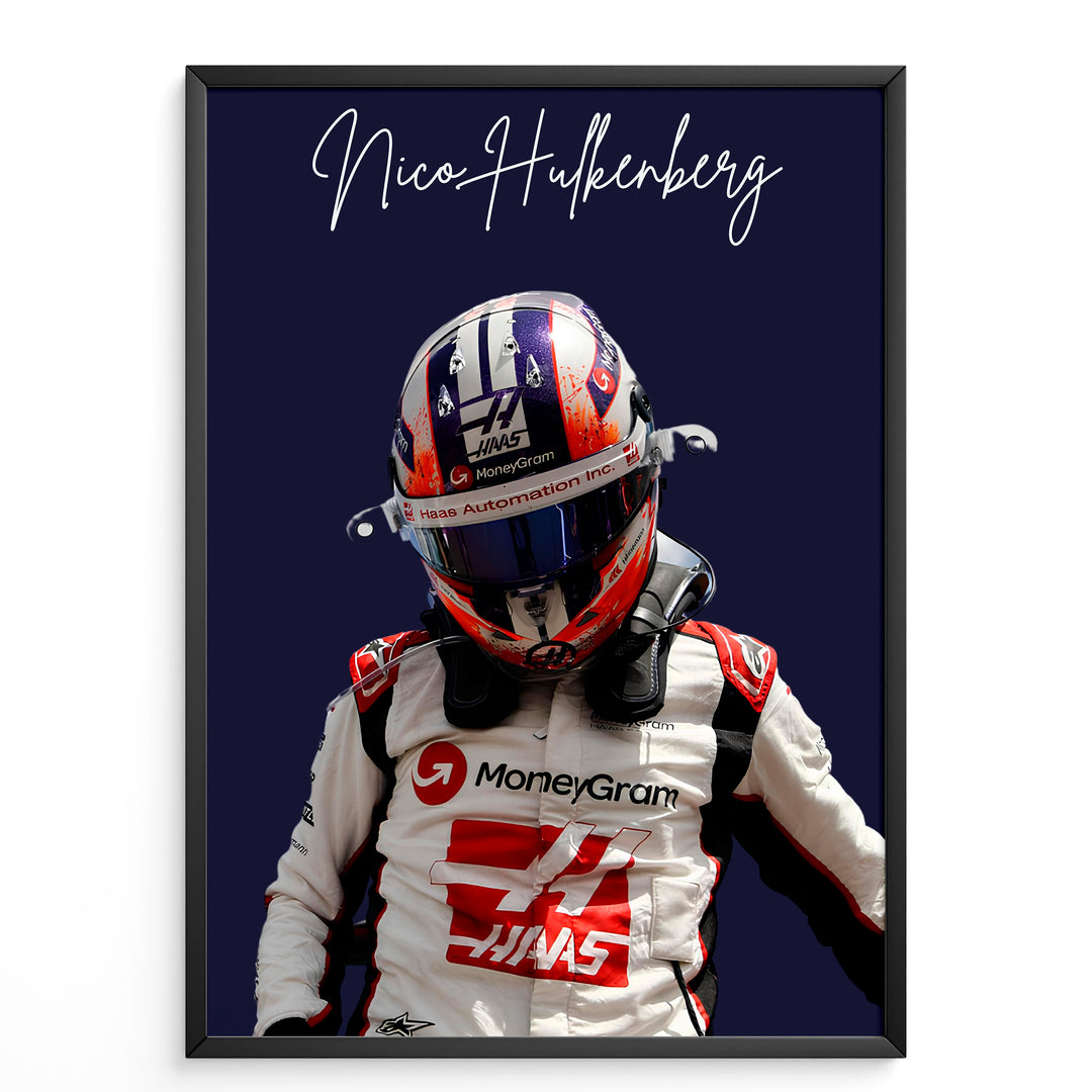 Nico Hülkenberg F1 Plakat | Unikt Design på 20+ Internationale Baner