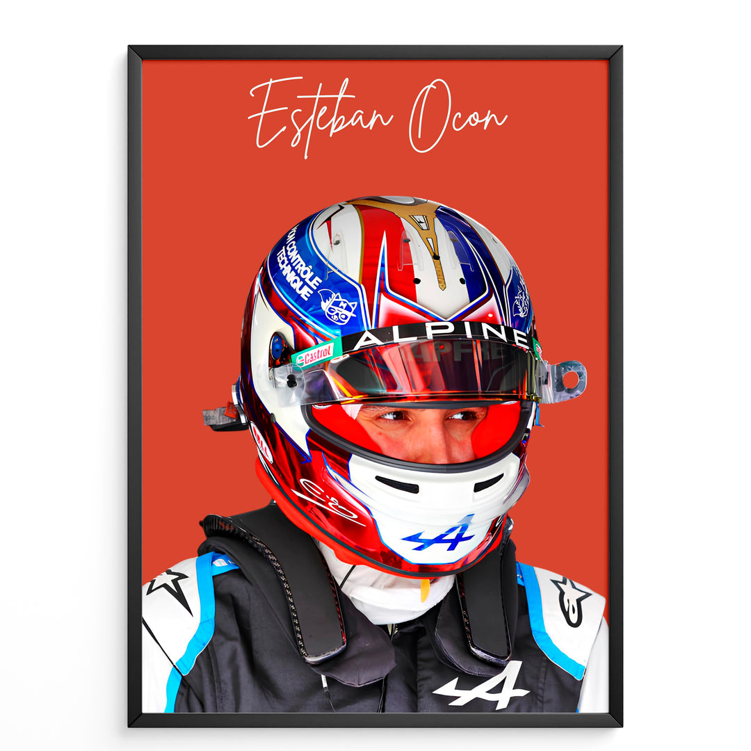 Esteban Ocon F1 Plakat | Unikt Design på 20+ Internationale Baner