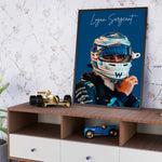 Indlæs billede til gallerivisning Logan Sargeant F1 Plakat | Unikt Design på 20+ Internationale Baner
