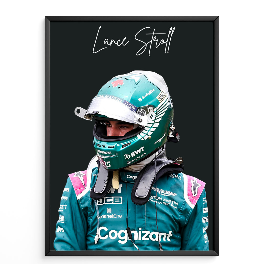 Lance Stroll F1 Plakat | Unikt Design på 20+ Internationale Baner