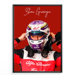 Indlæs billede til gallerivisning Guanyu Zhou F1 Plakat | Unikt Design på 20+ Internationale Baner
